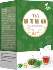 Trà túi lọc Rau Má Đậu Xanh GiGa bổ thận, thải độc mát gan - Hộp 90 gói