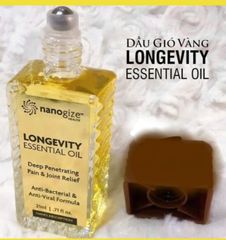 Dầu Gió Vàng Đầu Lăn Longevity Essential Oil 21ml - Giảm Đau, Thư Giãn Tinh Thần, Chiết Xuất Tự Nhiên, Sản Phẩm Chính Hãng Mỹ