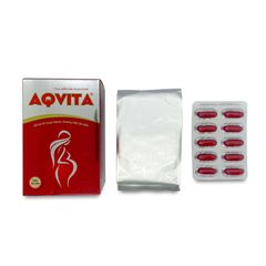 Viên Bổ Máu, Bổ Bà Bầu AQVITA Giúp Bổ Sung Dinh Dưỡng Toàn Diện Cho Phụ Nữ Mang Thai (Hộp 60 viên)
