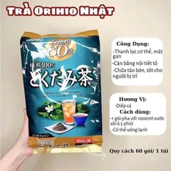 Trà diếp cá Orihiro túi lọc giúp thanh nhiệt, giải độc, nhuận tràng, giảm táo bón (60 túi x 3g)