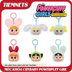 Móc Khóa Crybaby Powerpuff Girls - Bộ Mô Hình Vinyl Plush Blind Box POPMART, Quà Tặng Tưởng Nhớ Phim Hoạt Hình
