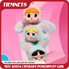 Móc Khóa Crybaby Powerpuff Girls - Bộ Mô Hình Vinyl Plush Blind Box POPMART, Quà Tặng Tưởng Nhớ Phim Hoạt Hình