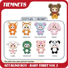 MÔ HÌNH BLIND BOX BABY THREE VOL 3 - VERSION PLUSH DOLL - CHÍNH HÃNG DOUMI