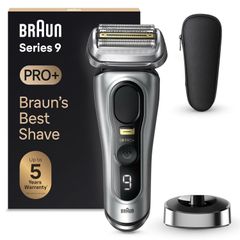 Máy Cạo Râu Điện Braun Series 9 Pro+ 9517S Bạc - Công Nghệ Cạo Râu Hiện Đại, Chống Nước, Thời Gian Chạy 60 Phút