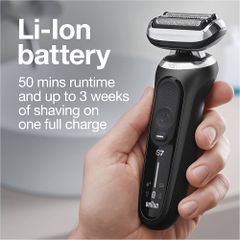 Máy Cạo Râu Braun Series 7 7075CC - Điện, Chống Thấm, Thích Ứng 360 Độ, Thời Gian Sạc 5 Phút, Trung Tâm SmartCare 4in1, Xuất Xứ Đức