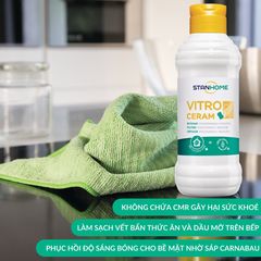 Kem Làm Sạch Bếp Điện Từ & Hồng Ngoại Vitro Ceram 250ml - An Toàn, Chiết Xuất Tự Nhiên, Hiệu Quả Cao