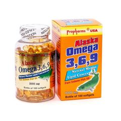 Viên Dầu Cá Alaska Omega 3,6,9 1000mg - Hỗ Trợ Bổ Não, Tăng Cường Thị Lực - Hộp 100 Viên chất lượng cao từ ROSE NUTRAPHARMA USA