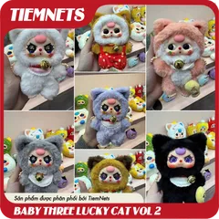 MÔ HÌNH BLIND BOX BABY THREE LUCKY CAT V2 - REALLY LOVE YOU - CHÍNH HÃNG DOUMI