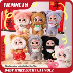 MÔ HÌNH BLIND BOX BABY THREE LUCKY CAT V2 - REALLY LOVE YOU - CHÍNH HÃNG DOUMI
