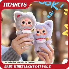 MÔ HÌNH BLIND BOX BABY THREE LUCKY CAT V2 - REALLY LOVE YOU - CHÍNH HÃNG DOUMI