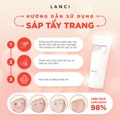 Bộ đôi Sáp tẩy trang 100g và Sữa rửa mặt 100g LANCI làm sạch chuyên sâu cho làn da