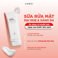 Bộ đôi Sáp tẩy trang 100g và Sữa rửa mặt 100g LANCI làm sạch chuyên sâu cho làn da