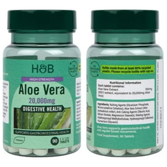 Viên thải độc ruột Aloe Vera Holland & Barrett 20.000mg lọ 90 viên Anh