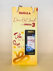 ( Set 02 chai 500ml) Dầu Hạt Lanh Ép Lạnh Dahala 500ML - Giàu Omega 3, 6, 9, Tốt Cho Sức Khỏe, Không Chất Độc, Phù Hợp Với Mọi Lứa Tuổi