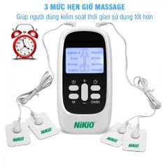 Máy Massage Xung Điện Nikio NK-100 - 4 Miếng Dán, 8 Chế Độ Massage, Pin Sạc Tiện Lợi, Giúp Thư Giãn Cơ Thể và Cải Thiện Sức Khỏe