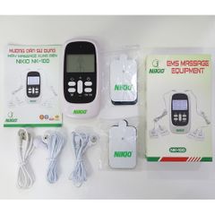 Máy Massage Xung Điện Nikio NK-100 - 4 Miếng Dán, 8 Chế Độ Massage, Pin Sạc Tiện Lợi, Giúp Thư Giãn Cơ Thể và Cải Thiện Sức Khỏe