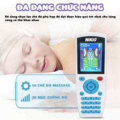Máy Massage Xung Điện Nikio NK-103A - Thiết Bị 4 Kênh, 8 Miếng Dán, 16 Chế Độ và 20 Cường Độ Giúp Giảm Đau Mỏi Hiệu Quả
