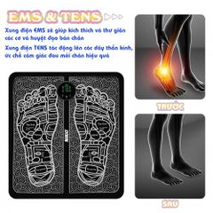 Máy Massage Xung Điện Bàn Chân Nikio NK-106 - Công Nghệ EMS & TENS, 12 Chế Độ, Giảm Đau Mỏi, Cải Thiện Tuần Hoàn Máu, Thiết Kế Tiện Lợi