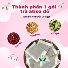 Trà Hoa Atiso Đỏ 30 Túi Lọc 3g - Hỗ Trợ Ngủ Sâu, Thanh Nhiệt, Giảm Đau Đầu - Thảo Mộc Tự Nhiên Việt Nam