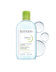 Dung dịch tẩy trang Bioderma Sebium H2O 500ml - Công nghệ Micellar cho da dầu, hỗn hợp và da mụn, làm sạch hiệu quả và kháng khuẩn