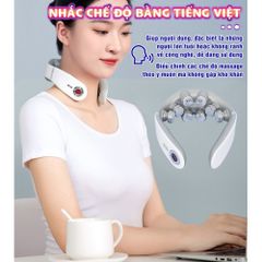 Máy Massage Cổ Xung Điện Nikio NK-131 - 8 Điện Cực, Nhiệt Sưởi, 2 Miếng Dán Điện Tử - Giải Pháp Thư Giãn Tối Ưu cho Cổ và Vai