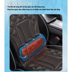 Nệm massage ô tô Nikio NK-150 - Con lăn 3D kết hợp rung và nhiệt hồng ngoại, giảm đau mỏi cổ vai gáy, lưng, mông, tiện lợi cho xe hơi và văn phòng