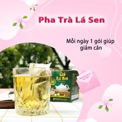 Trà Lá Sen - Hộp 30 Túi Lọc 3g, Giúp Hạ Huyết Áp, Thảo Mộc Tự Nhiên, Dễ Uống, Mát Lành, Phù Hợp Mọi Đối Tượng