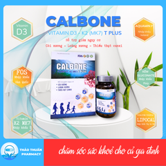 Viên uống bổ sung canxi - CALBONE VITAMIN D3 - K2 (MK7) T PLUS