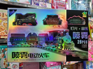 Đồ Chơi Tàu Hỏa Xe Lửa Đường Ray 9982 - Có Khói, Đèn Sáng & Âm Thanh - Đồ Chơi Pin Thú Vị Cho Trẻ Em