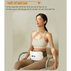 Máy massage bụng pin sạc Nikio NK-166DC - Công nghệ xoa bóp nhiệt hồng ngoại, giảm mỡ bụng hiệu quả, hỗ trợ tiêu hóa, dễ sử dụng