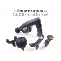 Súng massage giãn cơ toàn thân Nikio NK-275 - Thiết bị massage 6 tốc độ, 7 đầu massage hỗ trợ thư giãn và phục hồi cơ bắp hiệu quả.