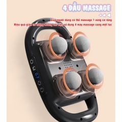 Máy đấm lưng 4 đầu Nikio NK-272 cầm tay - 6 chế độ, 20 tốc độ massage giúp giảm đau nhức mỏi, giãn cơ toàn thân