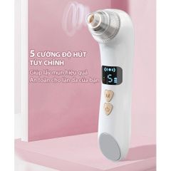 Máy hút mụn đầu đen kết hợp massage nhiệt nóng Nikio NK-220 - 6 đầu hút