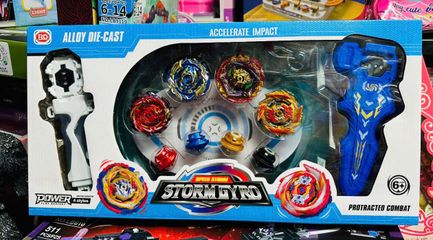 Đồ Chơi Con Quay 329-62 Có Tay Cầm và Sàn Thi Đấu - Alloy Die Cast Speed Storm Gyro Thú Vị Cho Trẻ Em