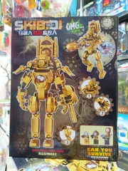 Đồ chơi lắp ráp Skibidi Toilet JX033 Gold Titan Clock King