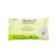 Khăn Ướt Vệ Sinh Phụ Nữ Altawell - Hộp 20 Gói, Chiết Xuất Tự Nhiên, Thoải Mái Sạch Sẽ Mỗi Ngày, Tiện Dụng Mang Theo