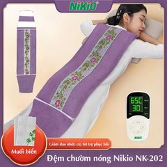 Đệm Nhiệt Sưởi Ấm Toàn Thân Nikio NK-202 - 105W, 10 Mức Nhiệt, Remote Điều Khiển, Thiết Kế Đai Đeo Tiện Lợi, Giúp Giảm Đau Cơ Bắp