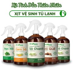 Xịt Khử Mùi Tủ Lạnh AroMazz 300ml - Tinh Dầu Thiên Nhiên, Khử Mùi, Xua Đuổi Côn Trùng, Hương Thơm Tươi Mát, Sử Dụng Hàng Ngày