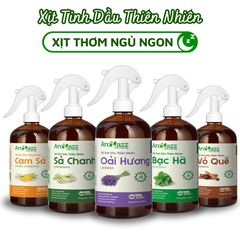 Xịt Thơm Phòng Ngủ AroMazz 300ml - Tinh Dầu Thiên Nhiên Khử Mùi, Ngủ Ngon, Xua Đuổi Côn Trùng, Hương Oải Hương Thư Giãn