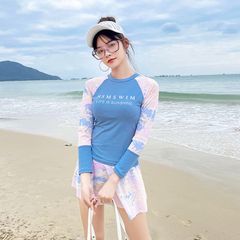 Bộ đồ bơi bikini nữ dài tay xinh xắn kín đáo ( Tặng kèm 1 cặp mút ngực )