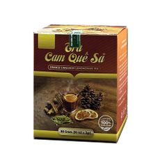 Trà Cam Quế Sả Hộp 30 Gói Túi Lọc - Thảo Dược Giữ Ấm, Tăng Cường Tiêu Hóa, Hỗ Trợ Sức Khỏe Từ Thiên Nhiên