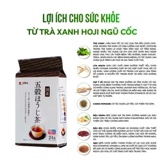 Combo Trà Hạt Ý Dĩ Hatomugi & Trà Xanh Hoji Ngũ Cốc - Thực Phẩm Không Chứa Cafein Giúp Làm Đẹp Da, Thích Hợp Cho Mọi Lứa Tuổi