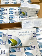 ￼Viên Ngậm Trắng Da Dưới Lưỡi Glutathione 100mg Nhập Khẩu Italy Tặng Viên Uống L-Cystine