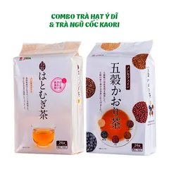 Combo Trà Hạt Ý Dĩ Hatomugi & Ngũ Cốc Kaori - Thức Uống Giàu Dinh Dưỡng, Thích Hợp Cho Tất Cả Thành Viên Gia Đình