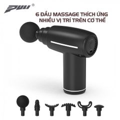 Súng massage giãn cơ mini Puli PL-656 - 6 đầu - Pin sạc