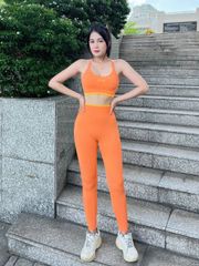 Bộ Đồ Thể Thao Nữ Dáng Dài 2 Dây Chéo Lưng - Set Gym Yoga Cao Cấp, Thoáng Mát, Phong Cách Thời Trang