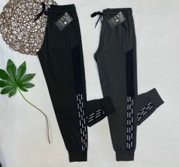 Quần Jogger Nữ Phối Lưới Sọc Trắng Tập Gym Thể Thao Yoga - Chất Liệu Co Dãn, Thấm Hút Mồ Hôi, Siêu Đẹp