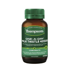 Viên uống bổ gan Thompson's Milk Thistle 42000mg One-A-Day Úc - Hỗ trợ sức khỏe gan và tiêu hóa, 60 viên