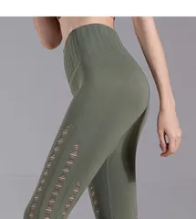 Quần Dài Legging Nữ Cạp Cao Gen Bụng Hack Mông Thun Mịn Thoáng Khí - Phối Rách Thời Trang Cho Tập Gym