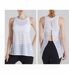Áo tank top lưới nữ buộc dây phía sau - Phong cách thể thao thời trang, mặc 2 kiểu, mềm mịn, dễ phối các set đồ mùa hè